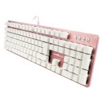 Teclado Gaming Vorago Game Factor KBG400 - Cable Conectividad - USB Interfaz - Español - QWERTY Diseño - Rosa - Mecánico Llave de contacto - 104 Tecla - Windows  KBG400  SWITCH RED  USB  ROSA