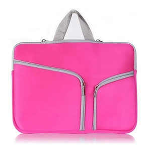 FUNDA 15.4IN P/ LAPTOP NEOPRENO C/ASAS Y CIERRES BROBOTIX ROSA