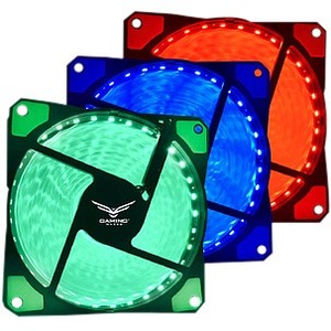 VENTILADOR ROJO 33LED 120MM MOL EX 3 PINES