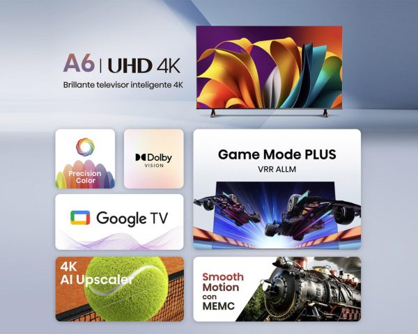 TV LED 75 INC HISENSE SMART 4K UHD GOOGLE TV 3HDMI 2USB BT - Image 7