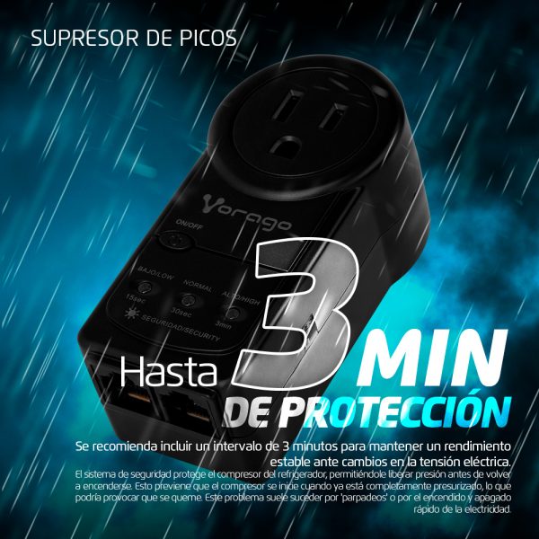 PROTECTOR DE VOLTAJE VORAGO AVR -300 RJ45/RJ11 PORTATIL 900 JOULES PROTECTOR DE VOLTAJE VORAGO AVR-300 RJ45/RJ11 PORTATIL 900 JOULES ELECTRODOMÉSTICOS - Image 5