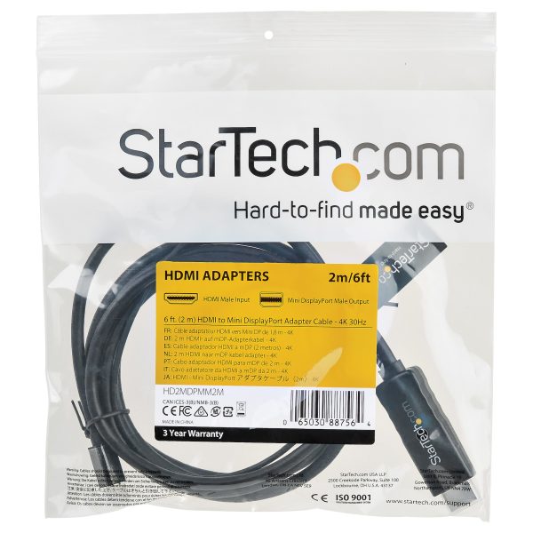 CABLE CONVERTIDOR HDMI A MINI DISPLAYPORT DE 2M - 4K 30HZ CABLE CONVERTIDOR HDMI A MINI DISPLAYPORT DE 2M - 4K 30HZ - Image 6