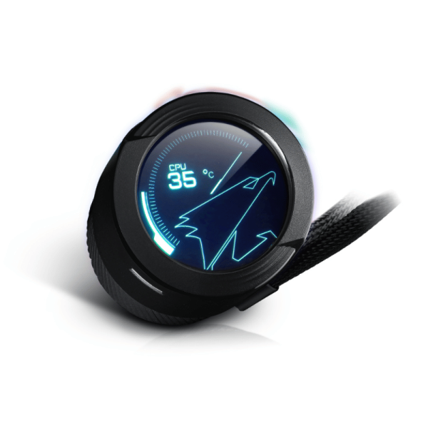 DISIPADOR LIQUIDO AORUS X 240 W ATERFORCE LCD 2 X 120MM - Image 3