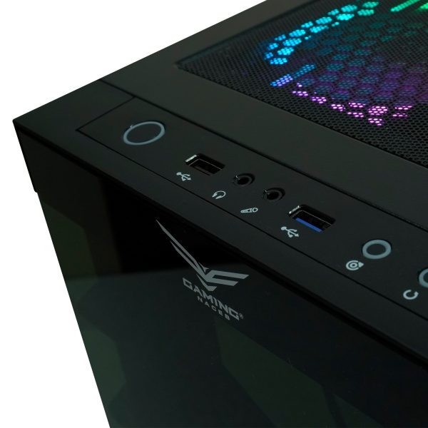 GABINETE NACEB ORION CRISTAL TEMPLAD RGB FULL TOWER ATX NEGRO - Image 2