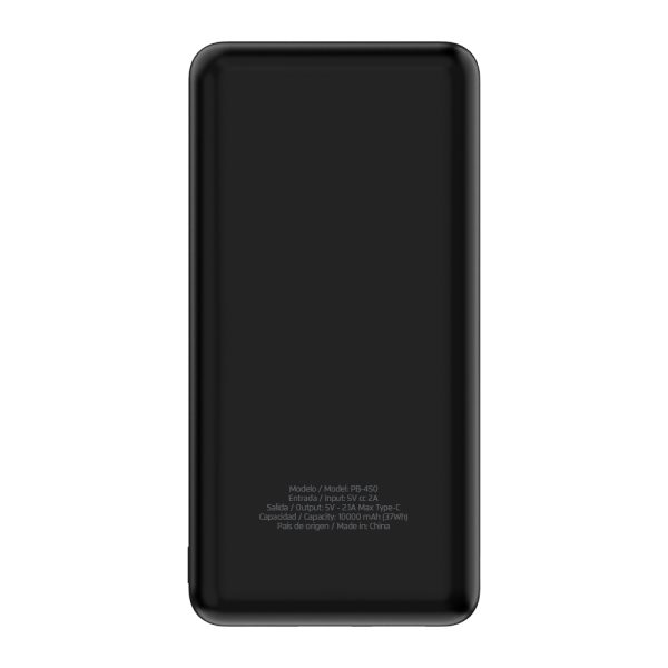 POWER BANK VORAGO PB-45010000 MAH NEGRO USB Y TIPO C LCD - Image 2