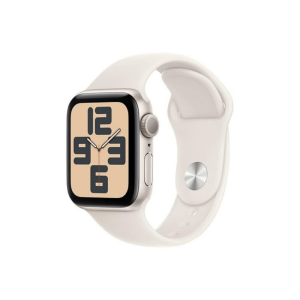 Apple Watch SE Smart Watch - 40mm Case Height - 34mm Case Width - Starlight Case Color - Starlight Band Color - Aluminio Case Material - LAN inalámbrica - Sensor óptico de pulso cardíaco, Compás Digital, Altímetro, Acelerómetro, Sensor Gyro, Sensor de luz ambiental - Altavoz - Pulso cardíaco, Calidad de sueñoS8Dual-core (2 núcleos) - 32GB Built-in Memory - OLED Pantalla - watchOS 11 - Bluetooth - GPS - 18Hora(s) - Salud & Ejercicio, Correr, Caminatas, Ciclismo, Natación APPLE WATCH SE GPS 40MM STARLIGht Aluminium Case with Starlight Sp