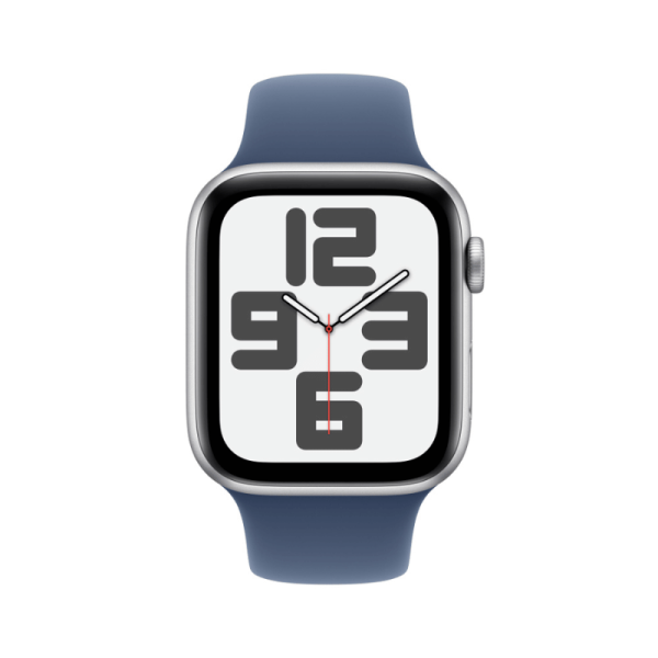 APPLE WATCH SE GPS 44MM SILVER ALUMINIUM CASE WITH DENIM SPORT BAN - Image 2