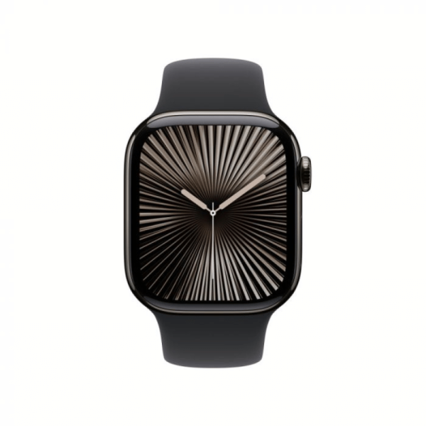 Apple Watch Series 10 Smart Watch - 42mm Case Height - 36mm Case Width - Gris pizarra Case Color - Negro Band Color - Titanio Case Material - LAN inalámbrica - Sensor eléctrico de frecuencia cardíaca, Sensor del oxímetro de pulso, Sensor óptico de pulso cardíaco, Sensor de temperatura, Compás Digital, Altímetro, Acelerómetro, Sensor Gyro, Sensor de luz ambiental - Altavoz - Pulso cardíaco, Calidad de sueñoDual-core (2 núcleos) - 64GB Built-in Memory APPLE WATCH SERIES 10 GPS + CELlular 42mm Slate Titanium Case with - Image 2