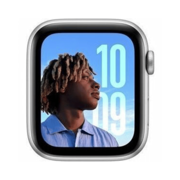 APPLE WATCH SE GPS 40MM SILVER ALUMINIUM CASE WITH DENIM SPORT BAN