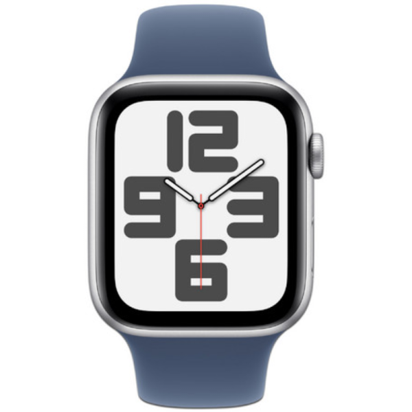APPLE WATCH SE GPS 44MM SILVER ALUMINIUM CASE WITH DENIM SPORT BAN - Image 2