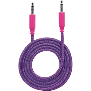 Manhattan CABLE ESTEREO A IPOD M-M 1.0M TEXTIL MORADO/ROSA TEXTIL MORADO/ROSA.