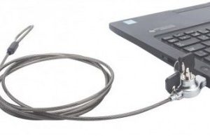 Manhattan Candado de Llave para Laptop 440295, 2 Metros, Negro WEDGE 2.0 METROS N17  2 LLAVES