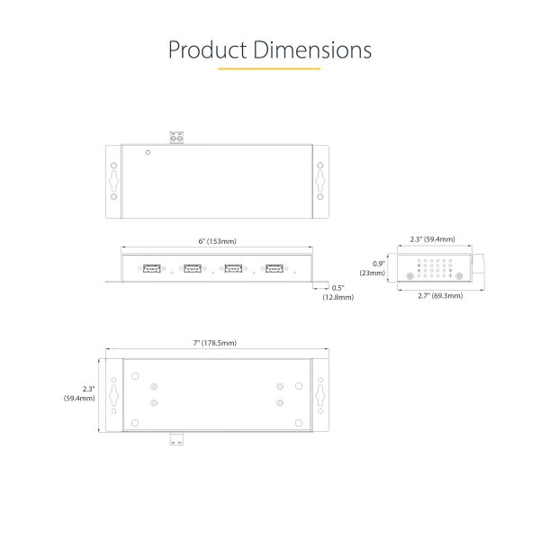 HUB INDUSTRIAL USB 3.0 DE 4 PUERTOS CONCENTRADOR USB-A - Image 10