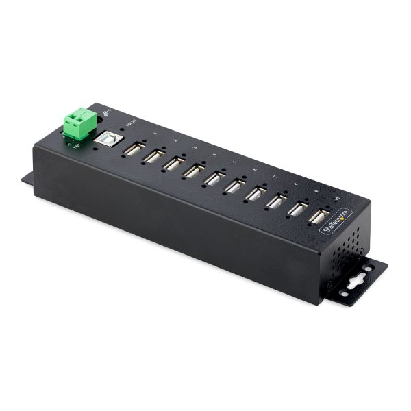 HUB CONCENTRADOR USB 2.0 DE 10 PUERTOS USB INDUSTRIAL