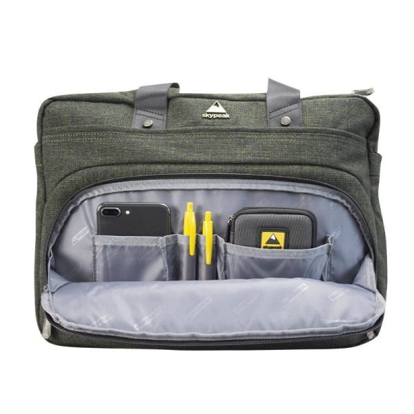 Skypeak Maletín de Poliéster TEXM-117GR para Laptop 17", Gris UJER PARA LAPTOP U ORDENADOR DE 15. - Image 5