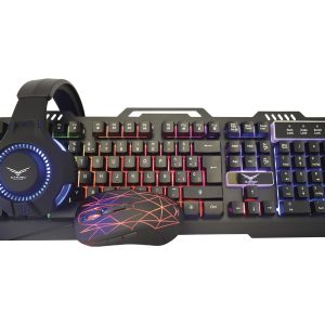 KIT GAMER 4 EN 1 TECLADO/MOUSE HEADSET/MOUSEPAD
