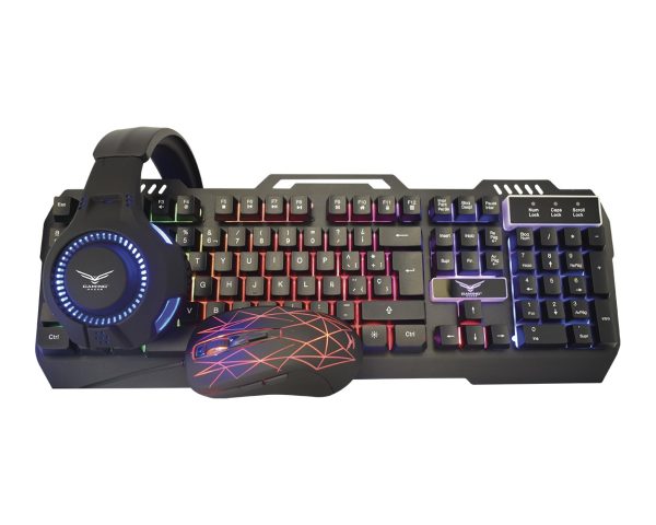 KIT GAMER 4 EN 1 TECLADO/MOUSE HEADSET/MOUSEPAD