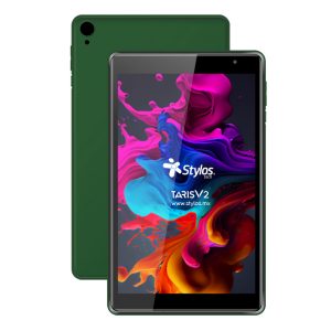 Tableta Stylos TARIS V2 - 20.3cm (8") - UNISOC T310 Quad-core (4 núcleos)) - 2GB - 32GB Almacenamiento - Android 11 - Verde - Cortex A75 Single-Core (1 Core) 1.80GHz + Cortex A55 Triple-core (3 núcleos) 2GHz - Upto 512GB Memory Card Supported Capacity - microSD, TransFlash Soportado - 1280 x 800 - Tecnología conmutación en el mismo plano (In-plane Switching, IPS) Pantalla - 300Kilopixel Cámara frontal TABLET STYLOS TARIS V28IN/32GB/2GB/ANDROID 11/COLOR VERDE