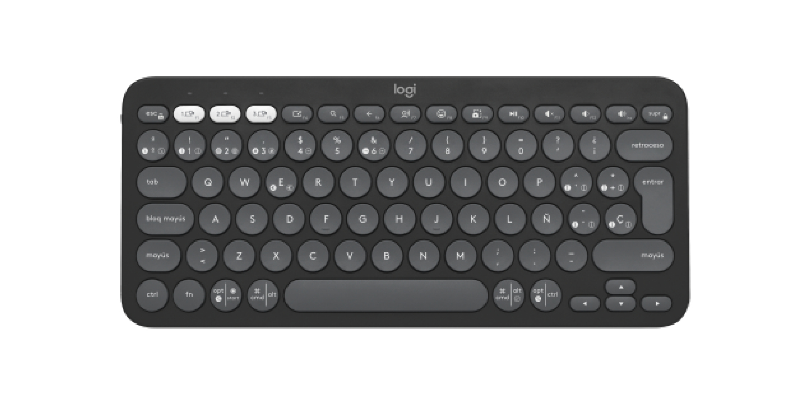 TECLADO LOGITECH INALAMBRICO PEBBLE K380S GRAPHITE - Image 5