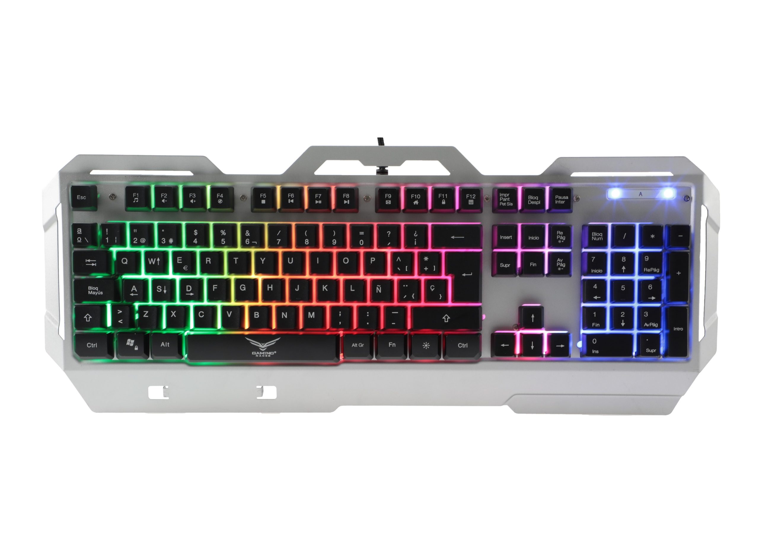 KIT TECLADO Y MOUSE GAMER NACEB CYBORG LED BASE DE METAL AERODINAM - Image 2