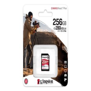 SDXC MEMORIA KINGSTON 256GB CANVAS REACT PLUS UHS-II 280R/150W