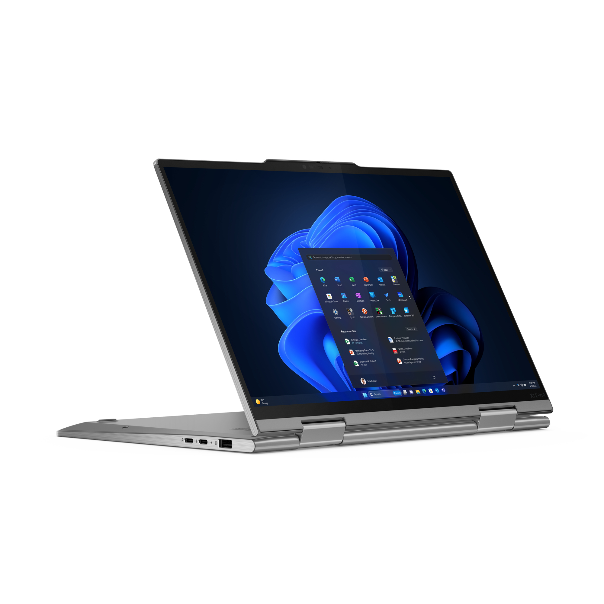 ThinkPad X1 2-in-1 G9|Intel® Core™ Ultra 7 155U (E-cores up to 3.80GHz|12MB) 14 1920 x 1200 Touch|Windows 11 Pro 64|16.0GB|512GB SSD M.2 2280 PCIe Gen4 TLC Opal|Intel® Graphics|NFC|BT5.1 or BT5.3|Intel®AX211vPro|No Wired Ethernet|1080PFHD RGB+IR|3 Cell Li-Pol 57Wh|3YR Premier Support|Backlit|Grey-Spanish (LA) THINKPAD  X1 2 IN 1 G9 CORE ULTra 7 155H W11P 16GB 512GB SSD 3YP - Image 2